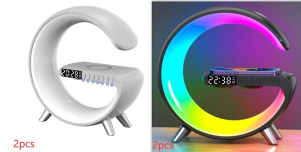 New Intelligent G Shaped LED Lamp Bluetooth Speake Wireless Charger Atmosphere Lamp App Control For Bedroom Home Decor - Image 5