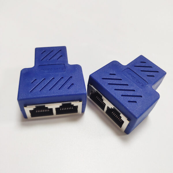 RJ45 Network Three-way Tee Network Cable Cable Seperater Network Cable Extension One Divided Into Two Adapter IPTV Network Cable Connector - Image 2